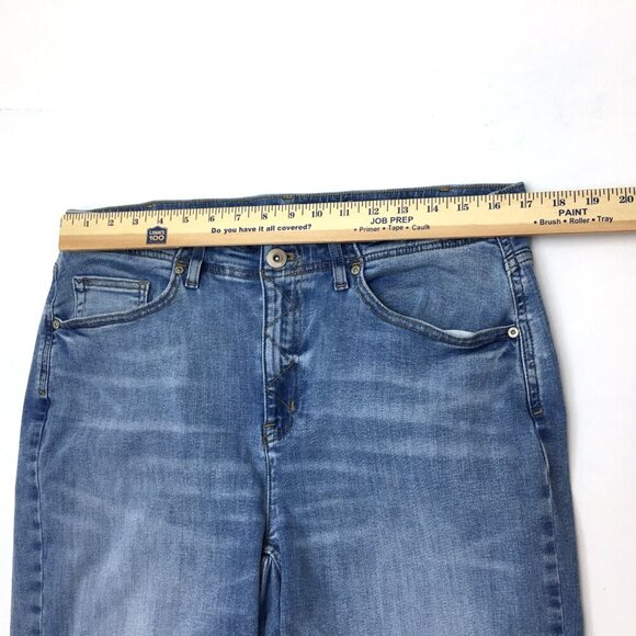 J. Jill Denim Straight Leg Crop Jeans High Rise Frayed Hems size 16 length 24" - Picture 4 of 9